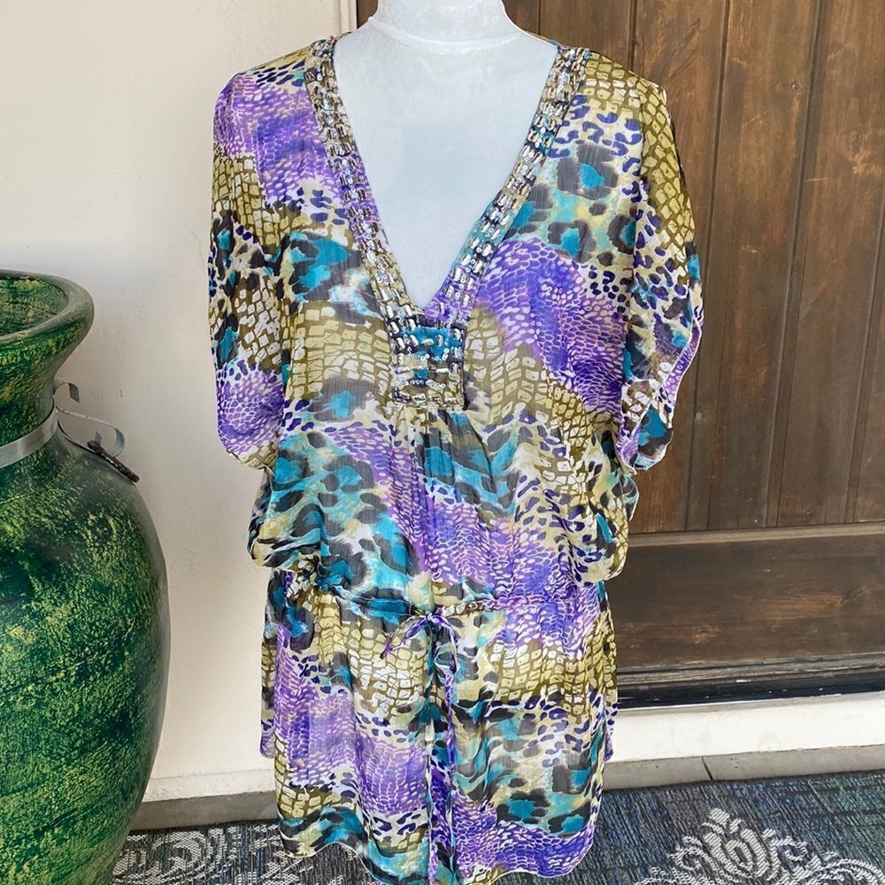 Embellished neckline Cover up size medium